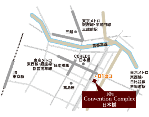 日本橋駅からの地図